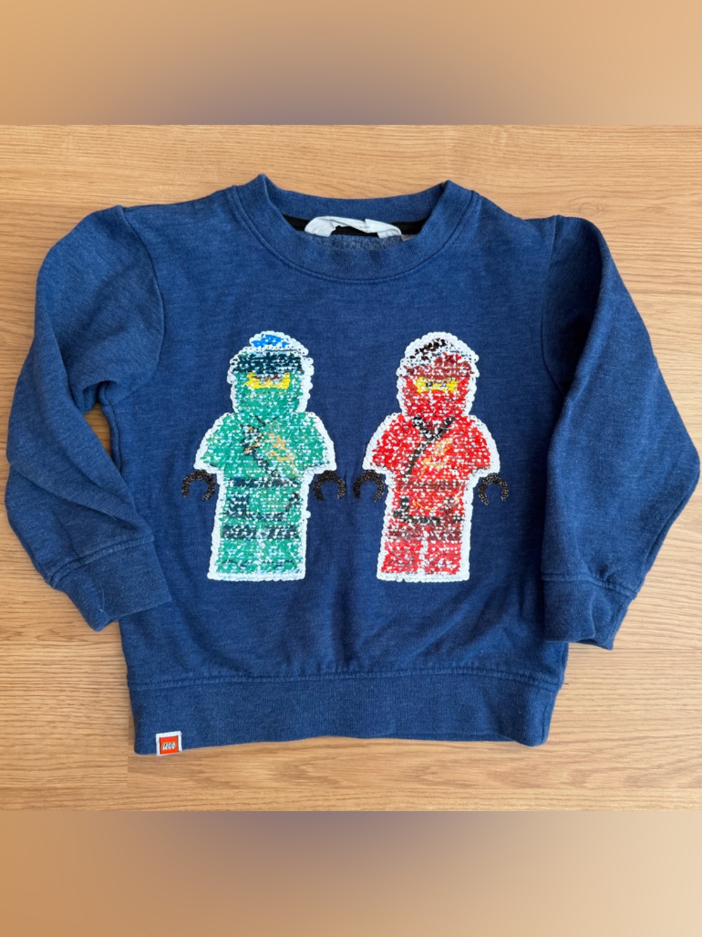 H&M LEGO Sequin NinjaGo Kids Sweatshirt 3T 4T